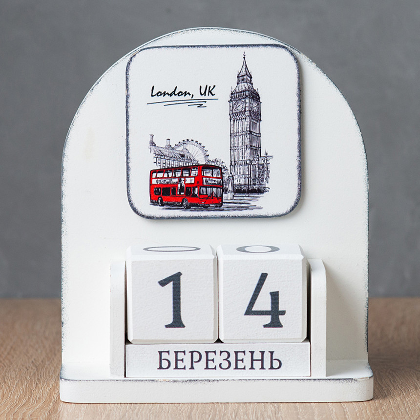 Вічний календар "London, UK", червоний автобус